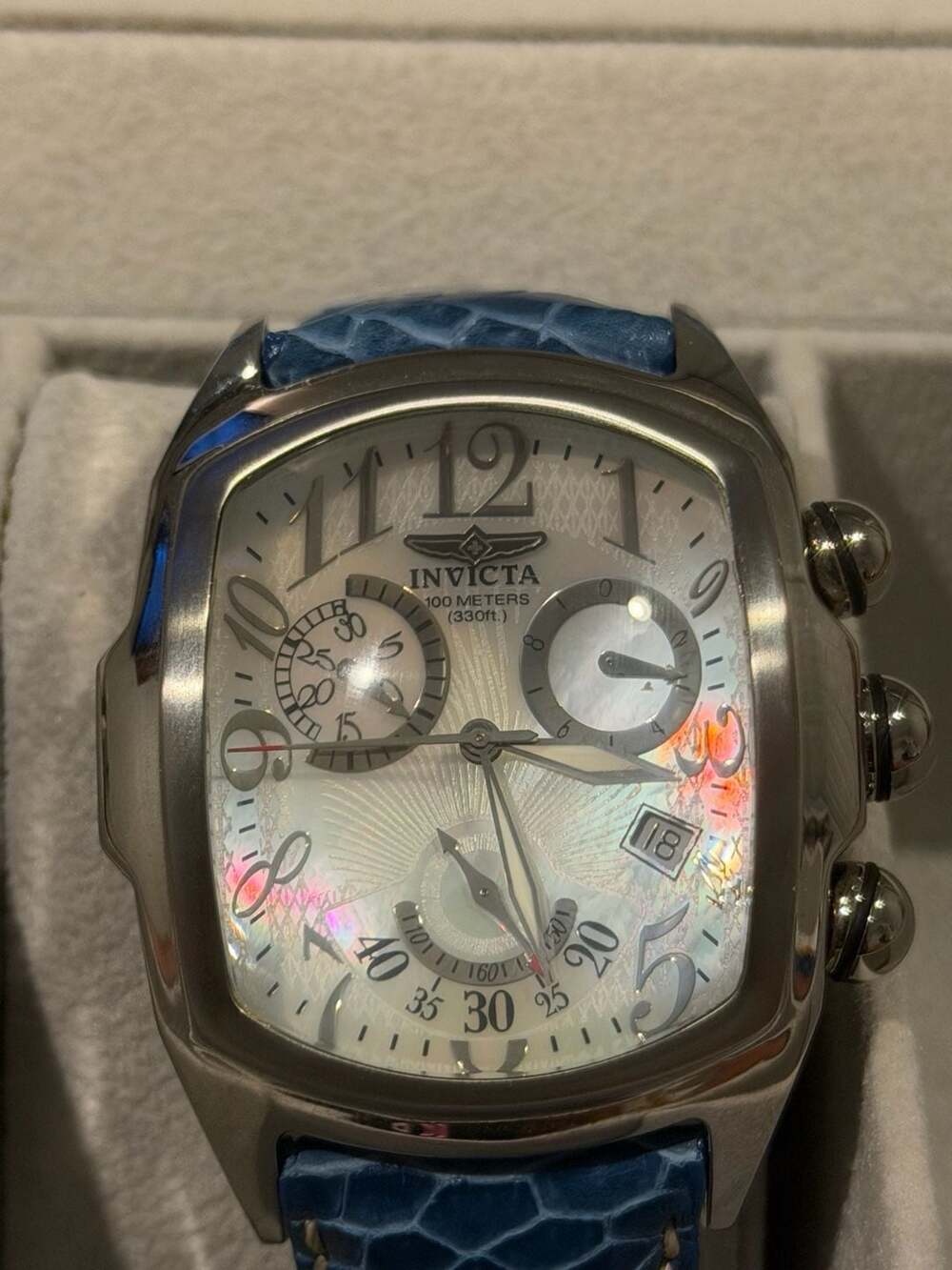Invicta Lupah Dragon Swiss Chronograph White Mother of Pearl Dial Watch 2498 - Picture 2 of 6